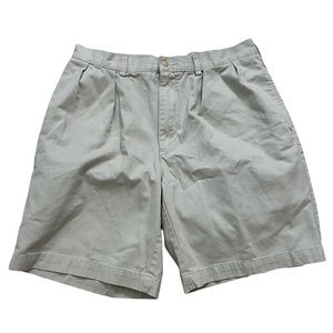 Polo Ralph Lauren Tyler short pleated shorts khaki beige tan 34 100% cotton